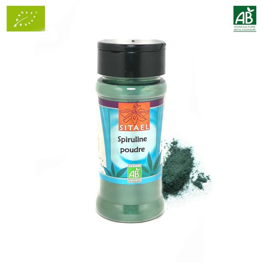 Spiruline poudre bio - SITAEL  Créateurs de mélanges : épices, herbes &  aux fleurs Bio